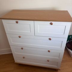 Chest of Drawers- white & brown