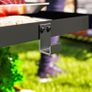 Outdoor Grill Dining Cart 3-Shelf Movable Pizza Oven Table Stand with Stainless Steel Top Image 4