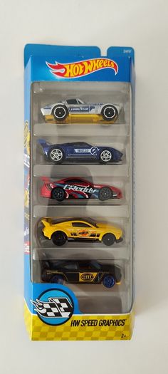Hot Wheels various 5-packs, new.