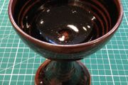 1 x Louis Mulcahy Tenmoku range Wine Goblet