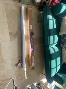 White/Beige Roller Blind: unused