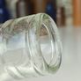 502 - Vintage Clear Glass Cork Top Collectible Decorative Lee Strand Creamery Milk Bottle Image 7