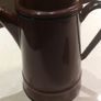Outdoor, Camping, Campervan Cups, Mugs etc, - Several other enamel pieces available- ideal for camping, campervan holidays- A  Vintage Mid Century , Retro Enamel Metal Polish Brown Coffee Pot - Made in Poland - I liter capacity Image 3