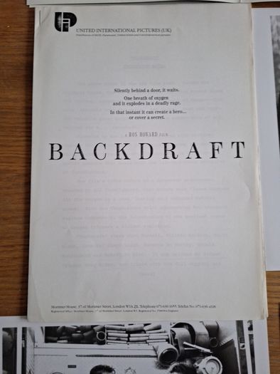 BACKDRAFT movie press Kit