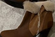 DUNE Leather/ Fur Ankle Boots