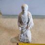 Rare 1900's Matthias The Apostle Parian Bisque Porcelain Chalkware Statue France Image 2