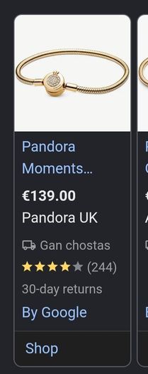 Pandora Moments sparkly crown snake bracelet