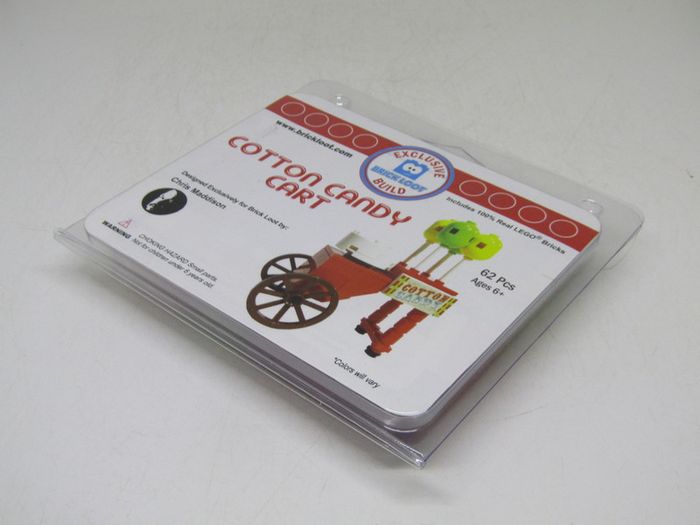 Lego Brick Loot Exclusive Custom Printed  Cotton Candy Cart 62 pcs Exclusive RARE AND HARD TO FIND