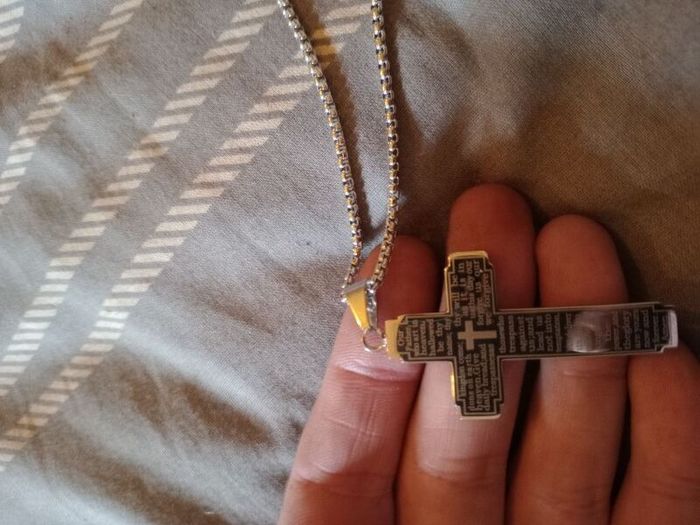 Cross Chain With A Written On Prayer