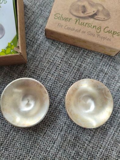 Silver nursing/Breastfeeding cups
