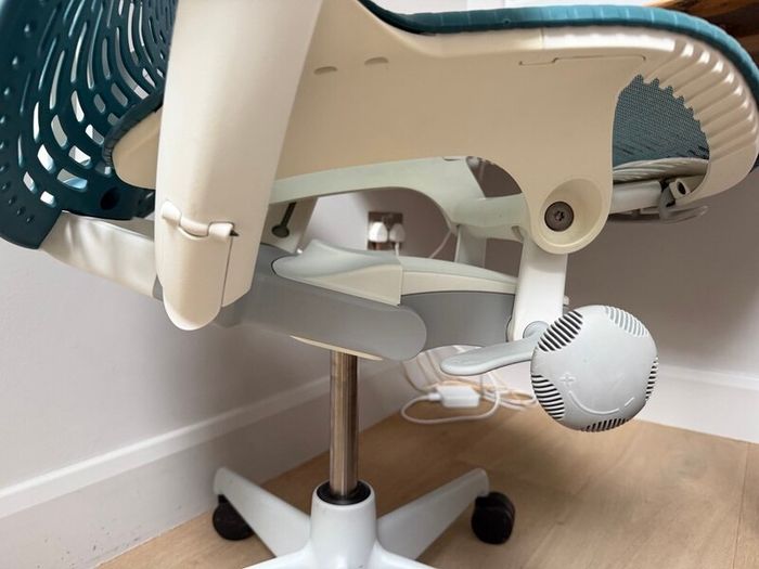 Herman Miller Mirra 2, Fully Loaded, Turquoise/White, Genuine