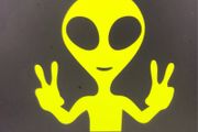 Alien Sticker Helmets Cars Vans etc
