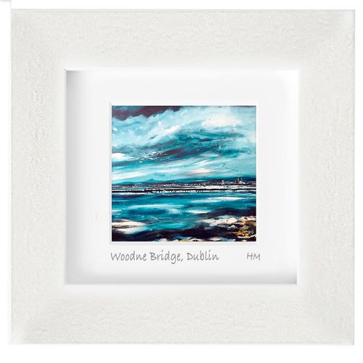 4 INCH Square framed prints of Dublin Seascapes, A, by artist Helen Mathews