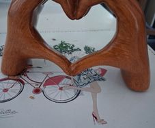 Wooden hands ornament