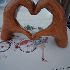Wooden hands ornament