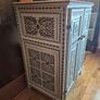 Bone Inlay Stenciled Cabinet Image 6