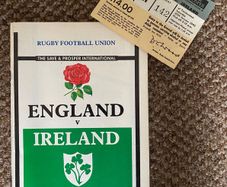 Very Rare 1990 England v Ireland - 5 Nations Programme & Match Ticket