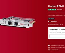Focusrite RedNet PCIeR Dante Audio Interface Card