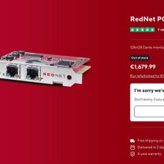 Focusrite RedNet PCIeR Dante Audio Interface Card