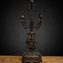 Magnificent Large Antique French 5 Branch Bronze Candelabra