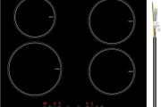 Induction Hob, 4 Cooking Zone, 60 cm, 7200W, Continuous Low Power Heating, Booster, 9 Heat Levels, Timer, Auto Shut-Off, Child Safety Lock, Pan Sensor,Hard Wired, No Plug