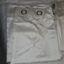 Satin effect cream curtains 2 Pairs Image 2
