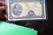 1975 Ireland Ten Pounds Banknote