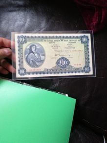 1975 Ireland Ten Pounds Banknote