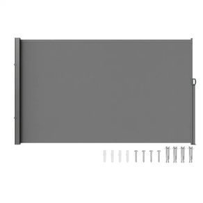 Retractable Side Awning, 71''x 138'' Outdoor Privacy Screen, 180g Polyester Water-proof Retractable Patio Screen