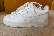 Classic White Leather Nike Air Force 1 Low Trainers UK 5.5