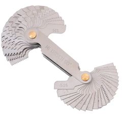 58PCS Stainless Steel Pitch Scale High Precision Measuring Tool Insert U.S. Screw Gauge + Metric Inch One Piece Thread Samples