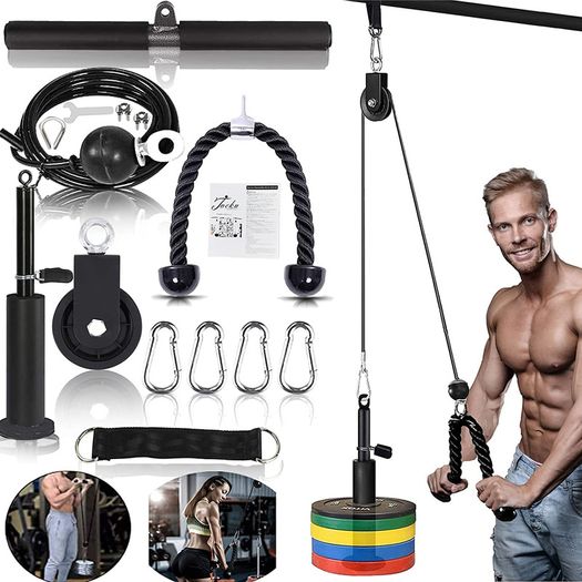 _Pulley Fitness LAT Lift Pulley System Professional Machine Muscle Strength Home Gym Fitness Equipment for Biceps Curl Forearm Triceps