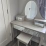 Dressing Table with Mirror and stool Grey Image 5