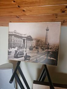 old black and white picture of Nelson's pillar Dublin
