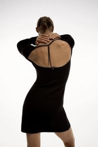 Zara Knit Dress With Chain Detail