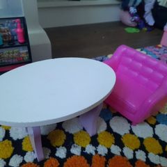 Barbie furniture table and sofa