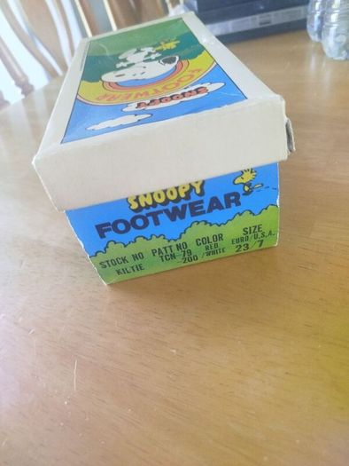 Vintage 1970s Snoopy Footwear Shoe Box - Rare Peanuts Collectible