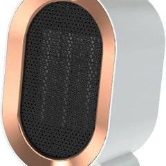 1200W Ceramic Plug in Fan Heater, Portable Electric Heaters with 2 Heat Modes, Anti-Dumping, Anti-Overheating, Safe and Environmentally Friendly,for Bedroom,Living Room,Office (White)