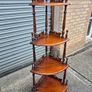 Vintage Mahogany Corner Whatnot Display Shelf Image 6