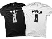 Salt and pepper funny Couple T-Shirt valentines day gift present