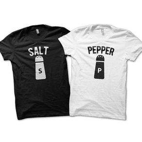 Salt and pepper funny Couple T-Shirt valentines day gift present