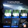 LED Super Bright 500000 Lumens Rechargeable Powerful Torch 5 Modes&Adjustable Focus, IP67 Waterproof Image 4