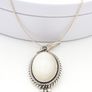 Vintage 925 Sterling Silver Italian Mother of Pearl Necklace Image 6