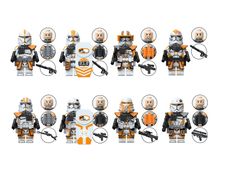 [8-Pack] 212th Attack Battalion Clone Trooper Minifigure Bundle - Star Wars Army Builder Set (TV6116)