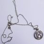 Vintage Sterling Silver 18 Pendant Necklace length 17" - 2g Image 8