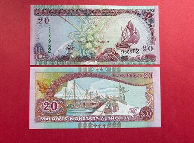 Maldives  20  Rufiyaa  2000. Pick  20b  ( Uncirculated )