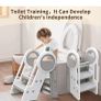 Kid Step Stool Plastic Toddler Step Stool for Kids Three Step Standing Tower for Kitchen Bathroom Image 6