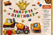 Construction vehicle Birthday Balloon kit
