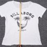 Billabong White Australia Palm Tree Graphic Slub Cotton T-Shirt Top 8UK/36EU Image 10