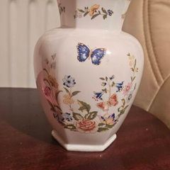 Vintage Aynsley ButterflyCottage Garden Flower Vase